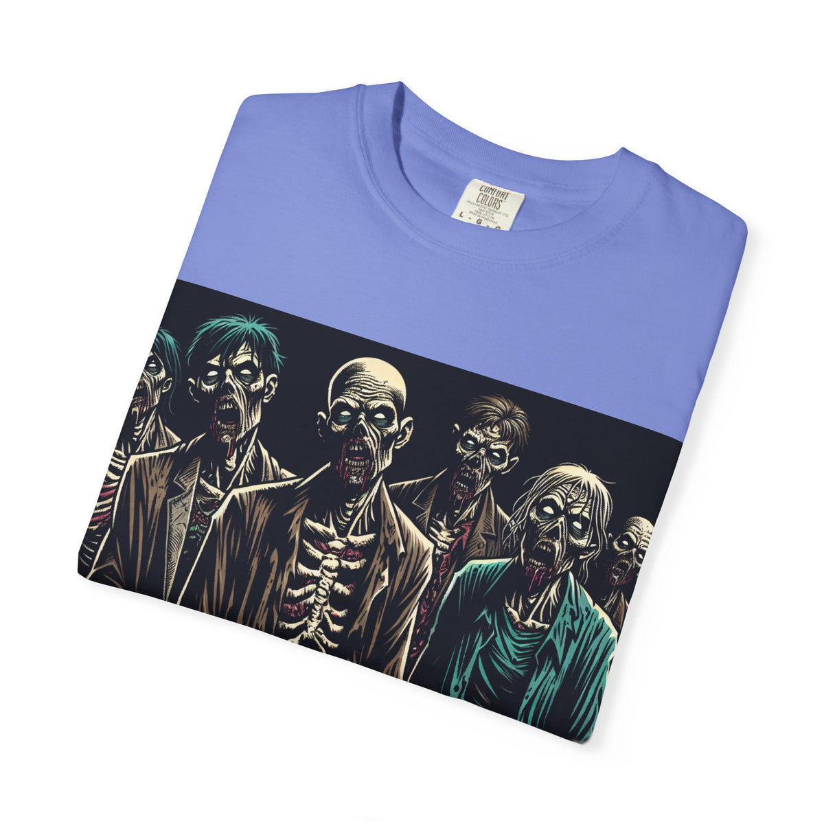Zombie-Themed Garment-Dyed T-Shirt