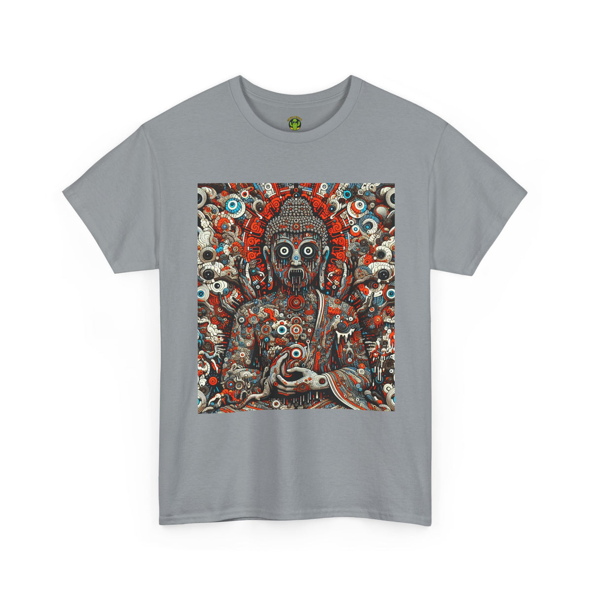 Buddha Art Heavy Cotton Tee - Spiritual, Meditation Shirt, Mindfulness Apparel