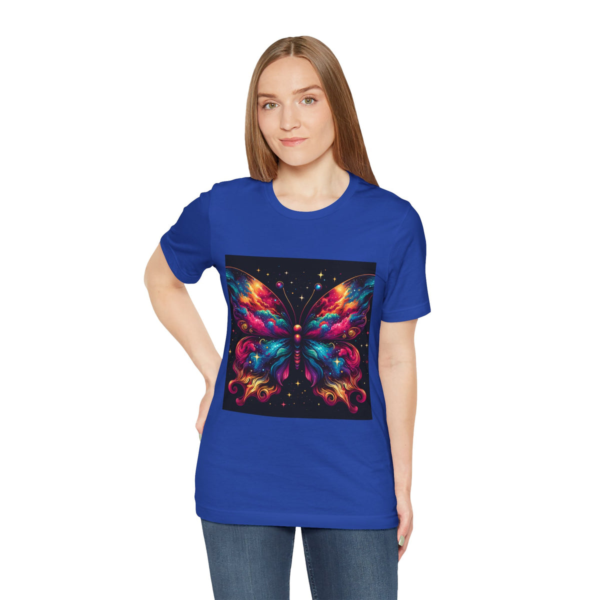 Vibrant Butterfly Art Tee | Colorful Graphic Top, Butterfly Lover