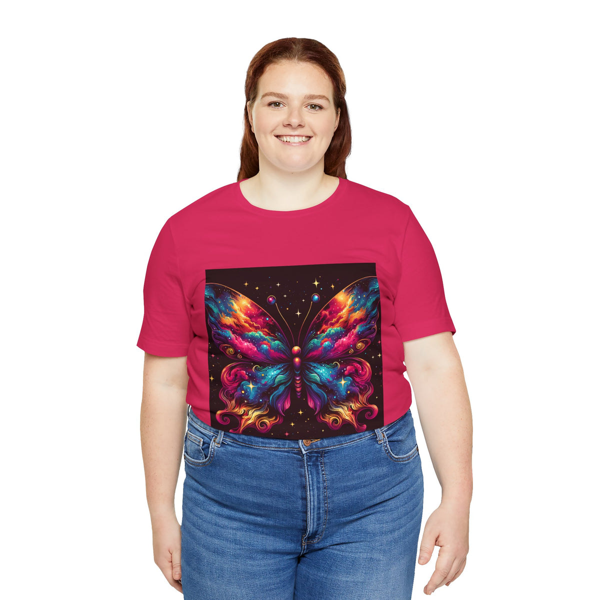 Vibrant Butterfly Art Tee | Colorful Graphic Top, Butterfly Lover