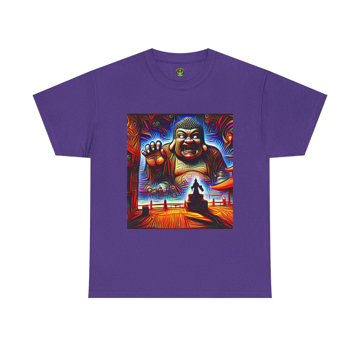 Colorful Buddha Tee, Spiritual T-Shirt, Mindfulness, Graphic Cotton