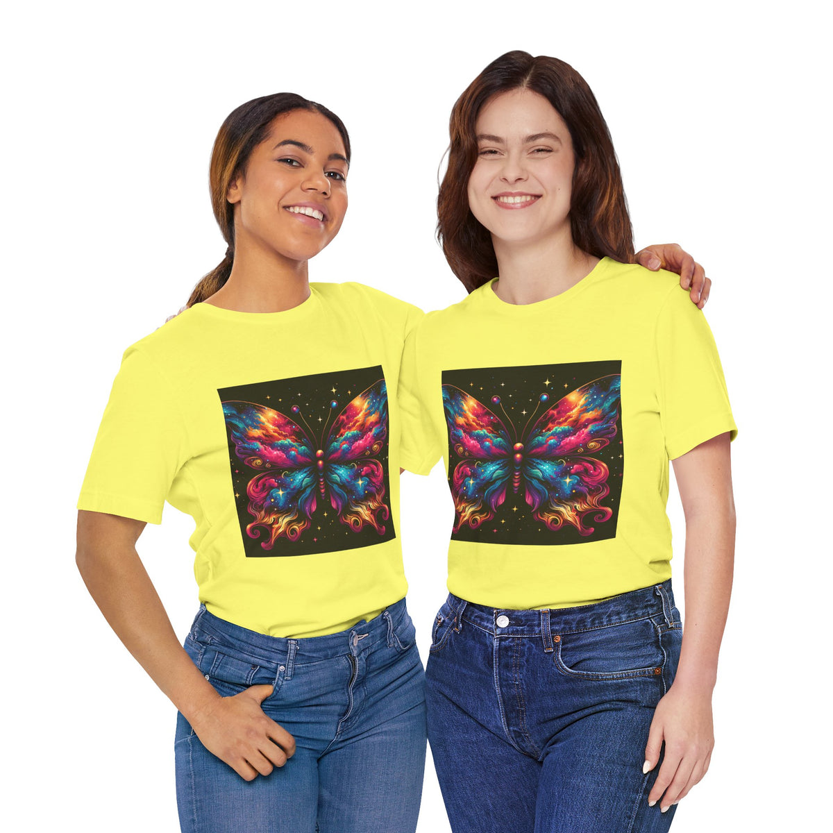 Vibrant Butterfly Art Tee | Colorful Graphic Top, Butterfly Lover