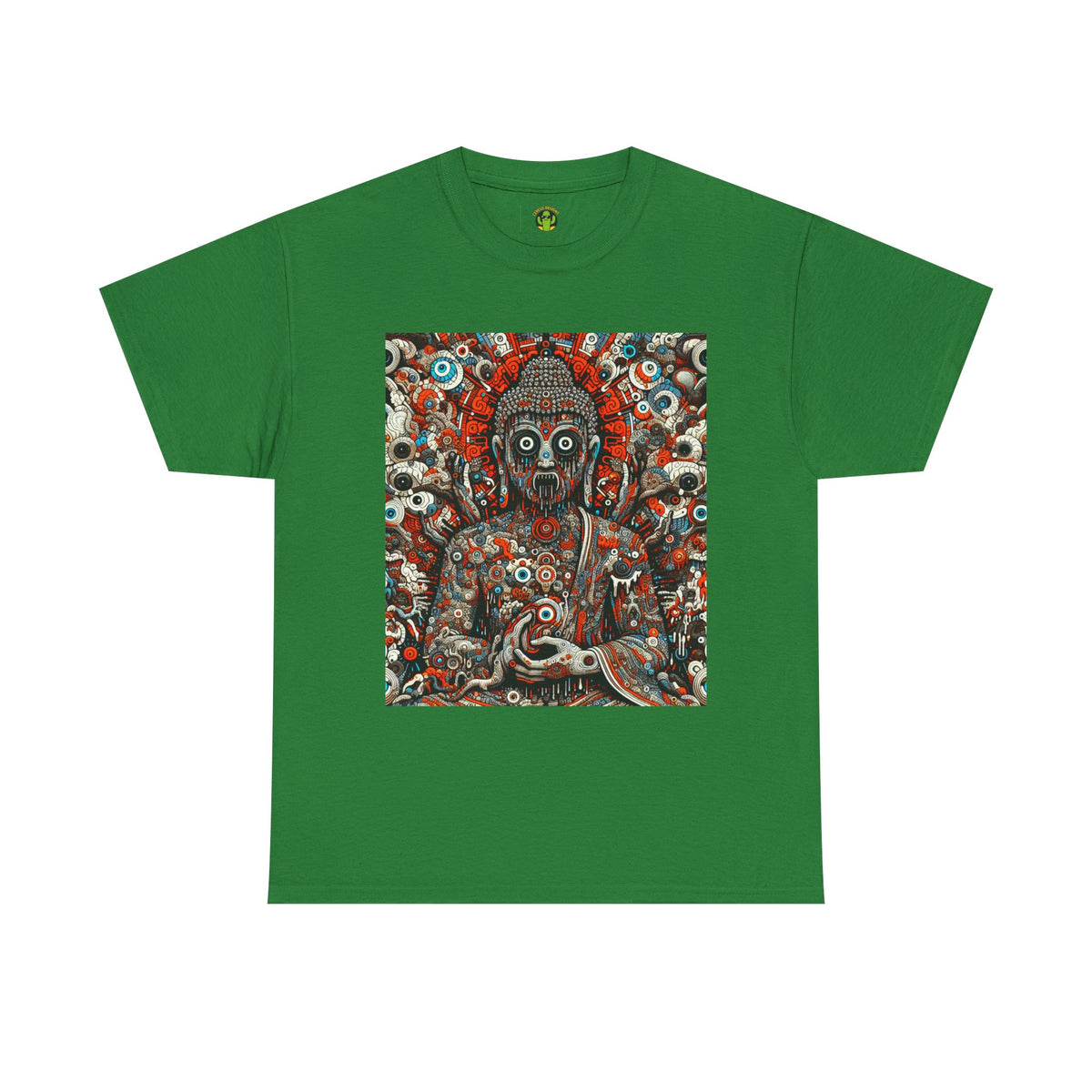 Buddha Art Heavy Cotton Tee - Spiritual, Meditation Shirt, Mindfulness Apparel