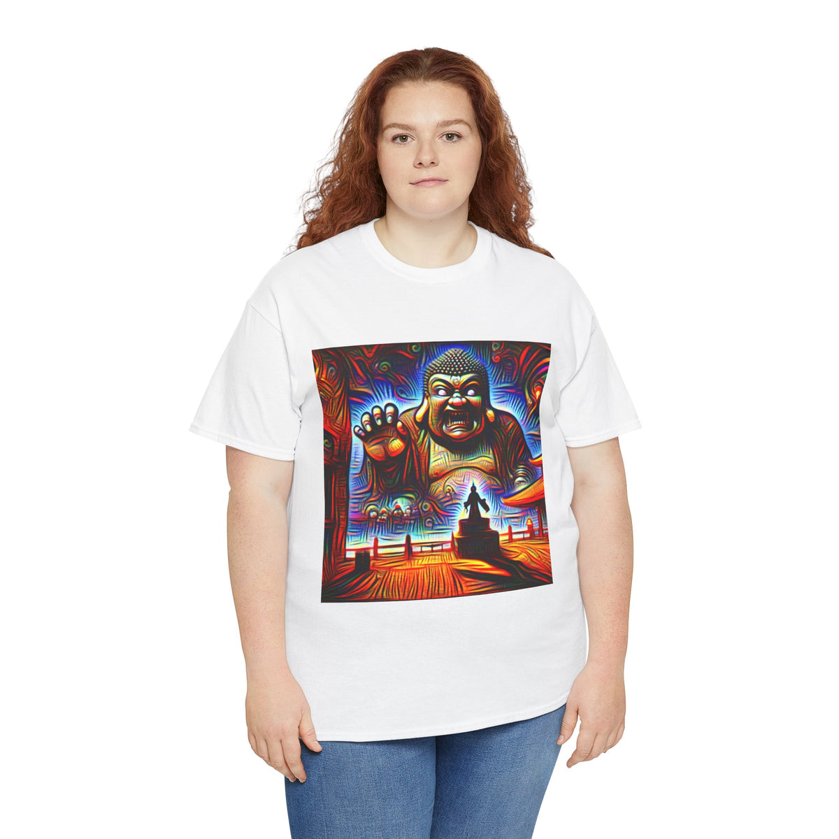 Colorful Buddha Tee, Spiritual T-Shirt, Mindfulness, Graphic Cotton