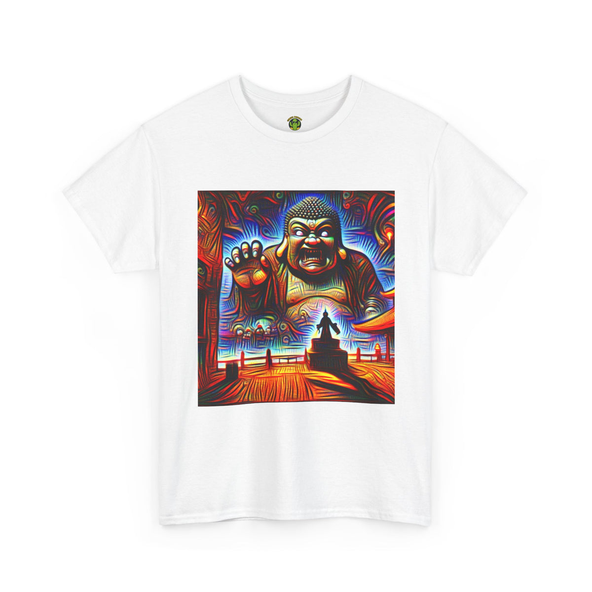 Colorful Buddha Tee, Spiritual T-Shirt, Mindfulness, Graphic Cotton
