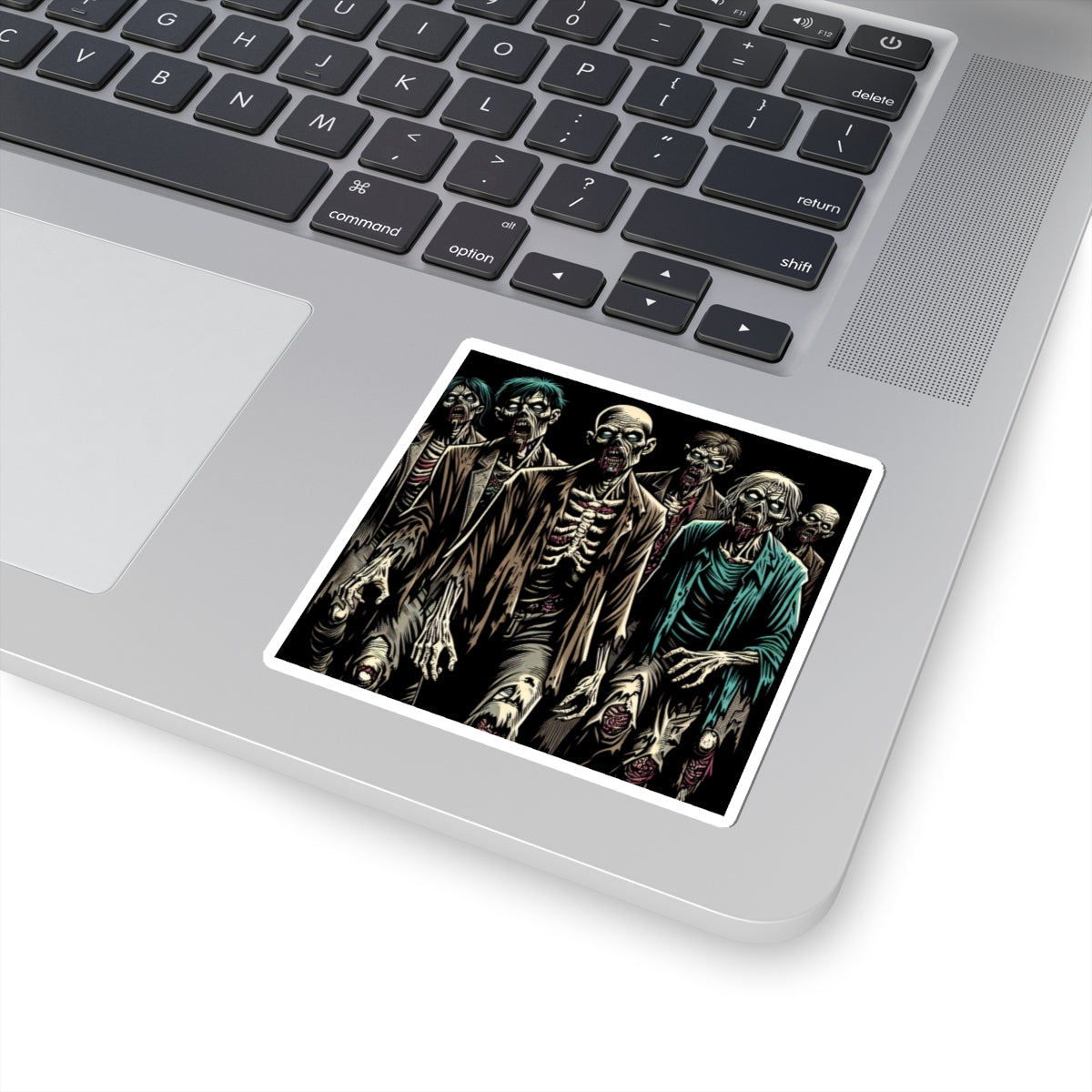 Zombie Kiss-Cut Stickers | Creepy Halloween Decor, Laptop Stickers, Haunted House Decor, Horror Collectible, Unique Gifts