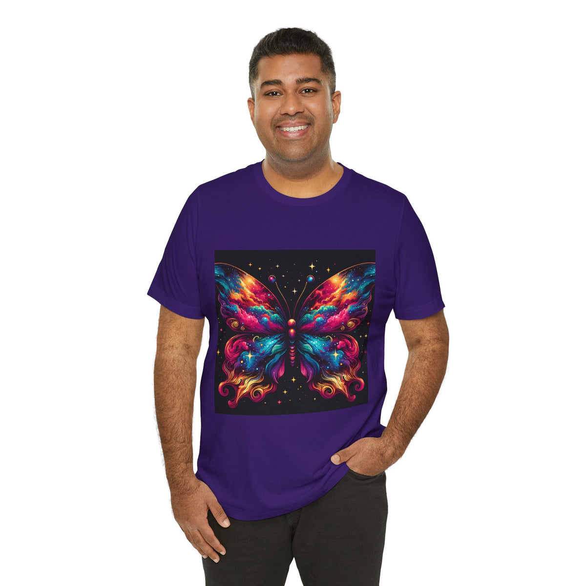 Vibrant Butterfly Art Tee | Colorful Graphic Top, Butterfly Lover
