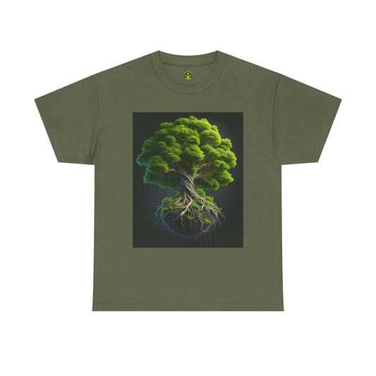 Eco-Friendly Unisex Heavy Cotton Tee - Tree of Life Design