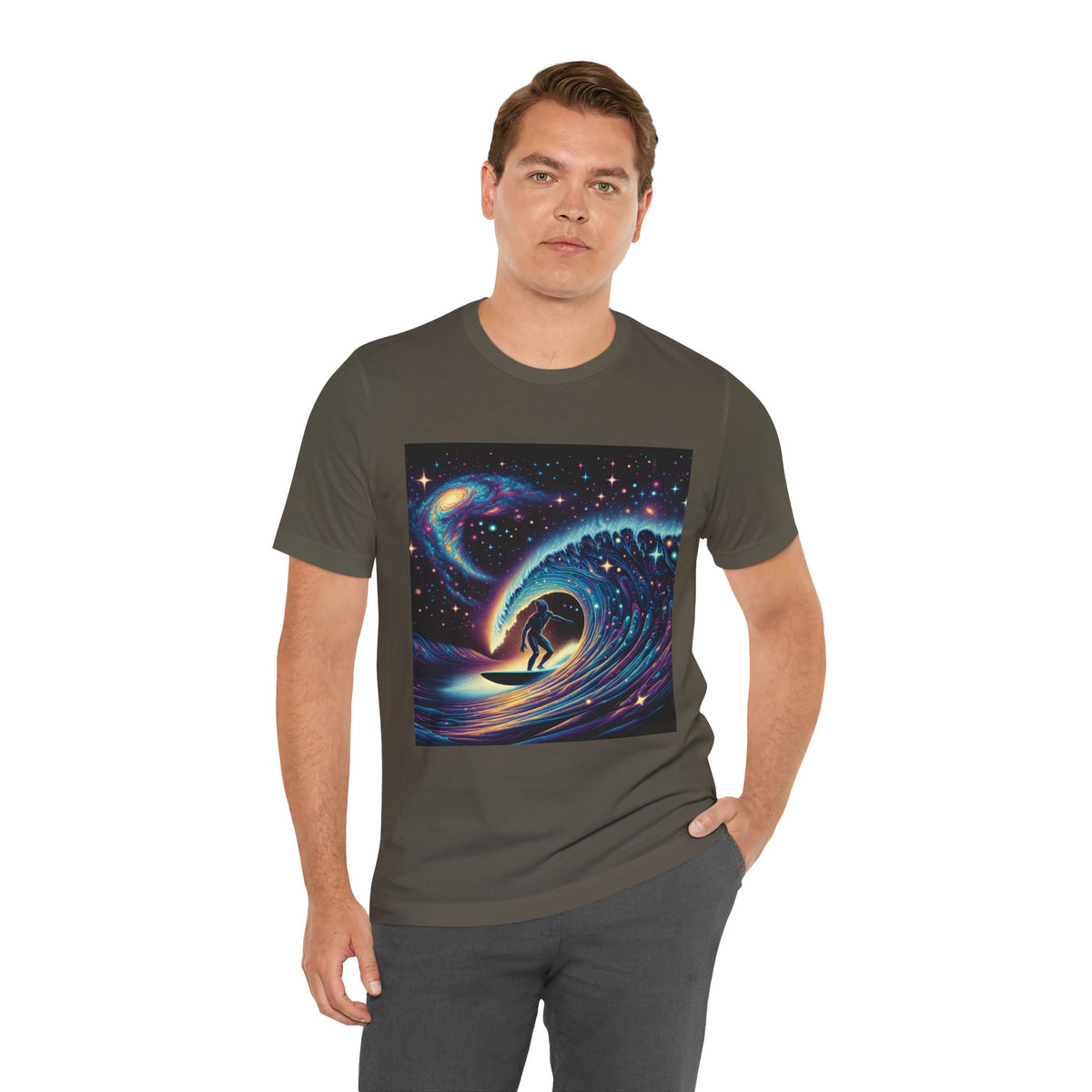 Cosmic Wave Tee Graphic Tee, Galaxy Art T-Shirt