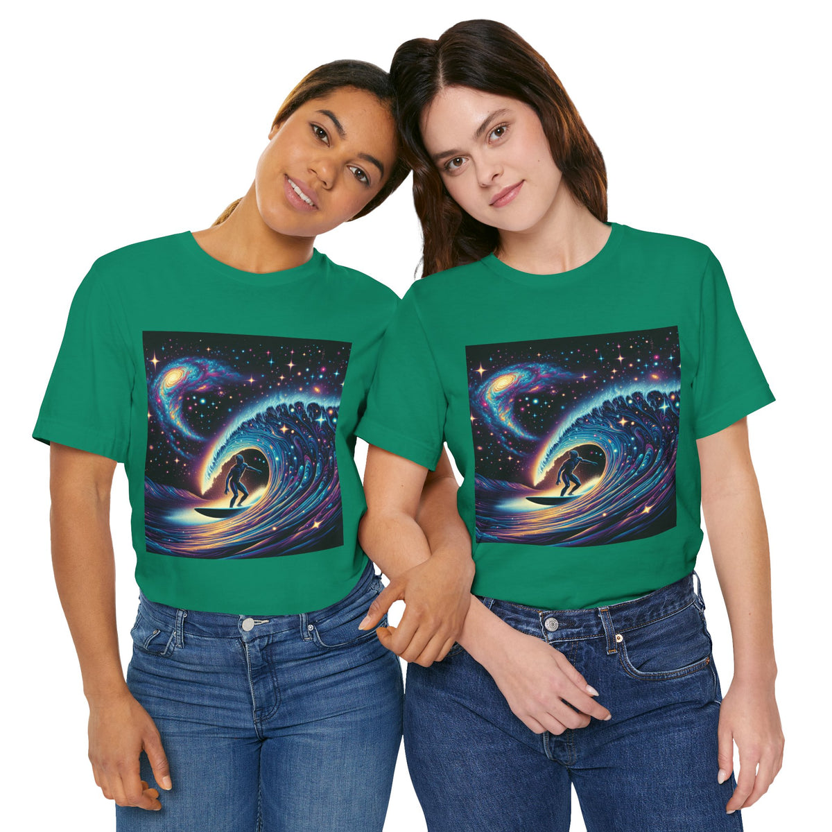 Cosmic Wave Tee Graphic Tee, Galaxy Art T-Shirt