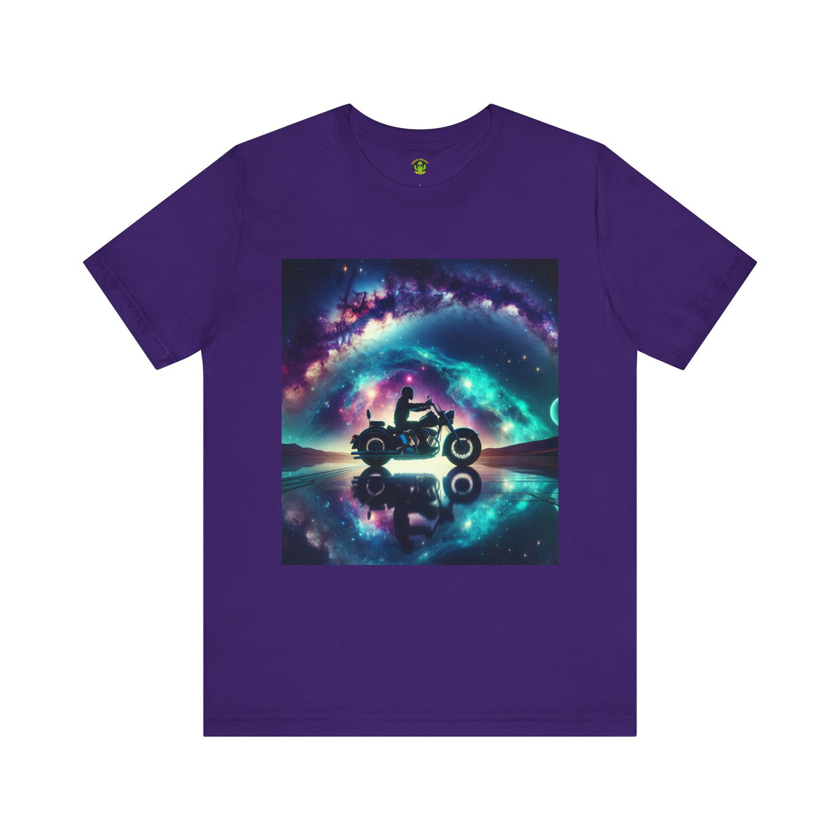 Galactic Biker Tee: Cosmic Shirt, Trendy Apparel