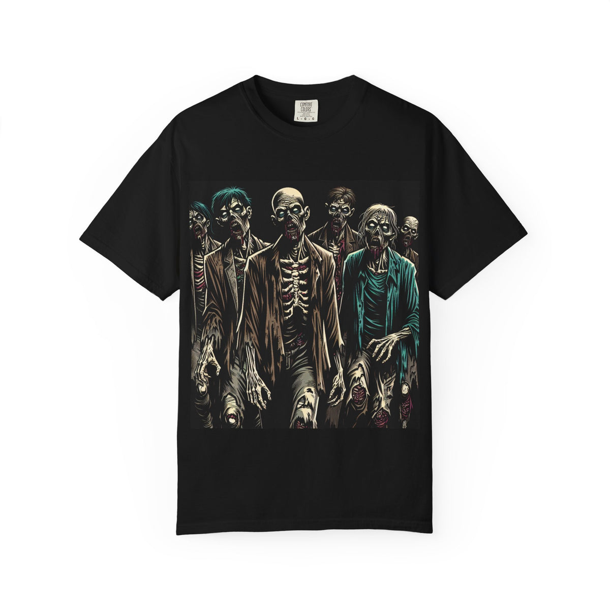 Zombie-Themed Garment-Dyed T-Shirt