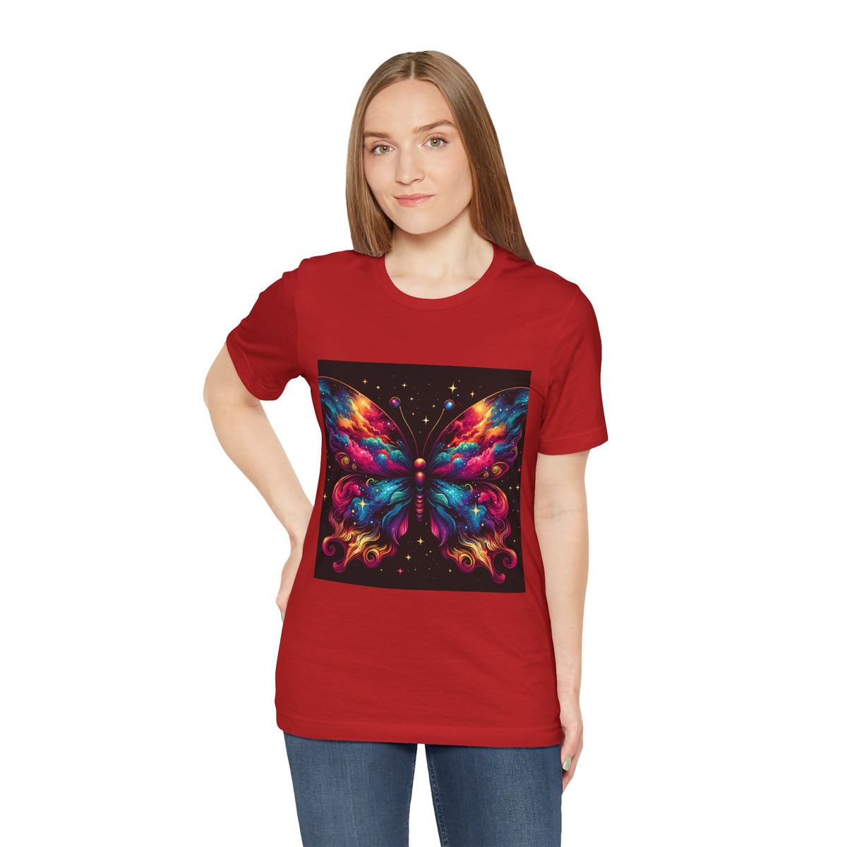 Vibrant Butterfly Art Tee | Colorful Graphic Top, Butterfly Lover