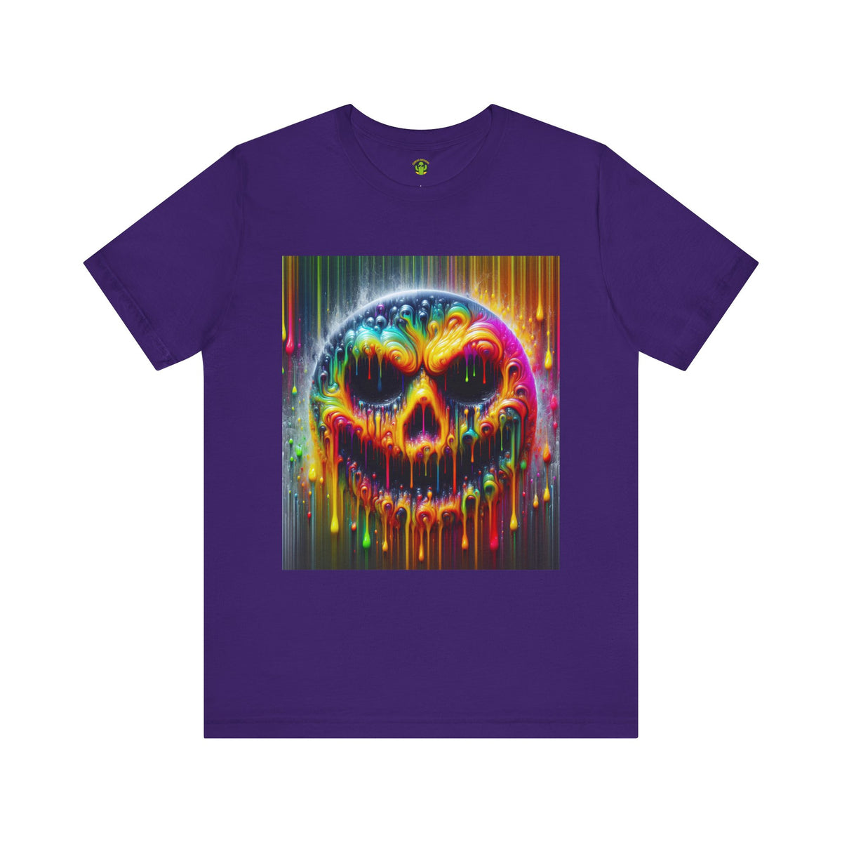 Psychedelic Skull Tee, Edgy Streetwear, Trendy Casual Wear