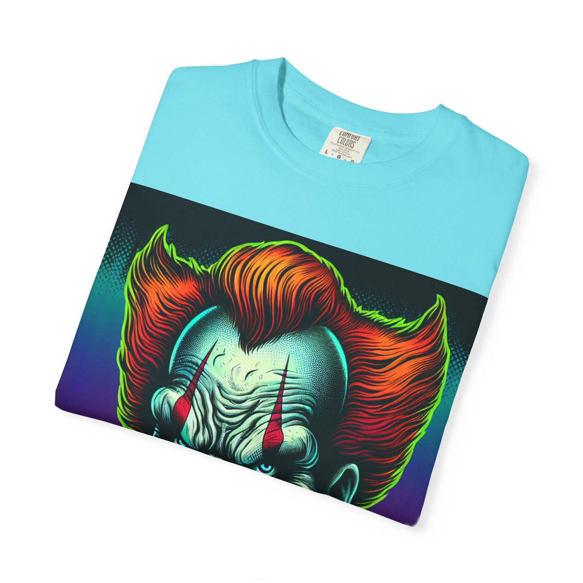 Creepy Clown Graphic Garment-Dyed T-Shirt
