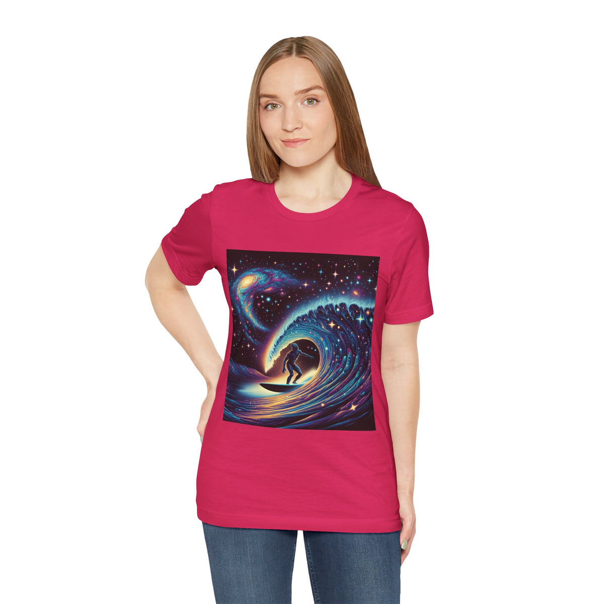 Cosmic Wave Tee Graphic Tee, Galaxy Art T-Shirt