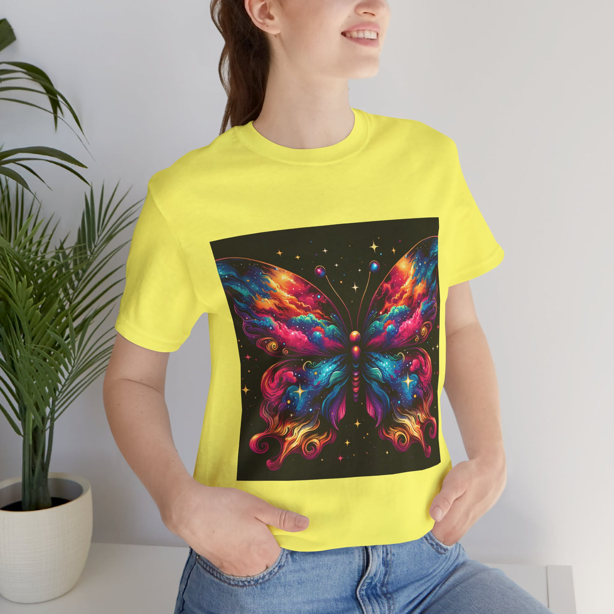 Vibrant Butterfly Art Tee | Colorful Graphic Top, Butterfly Lover