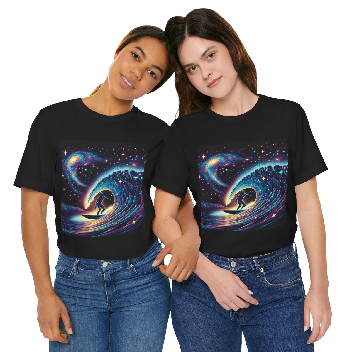Cosmic Wave Tee Graphic Tee, Galaxy Art T-Shirt