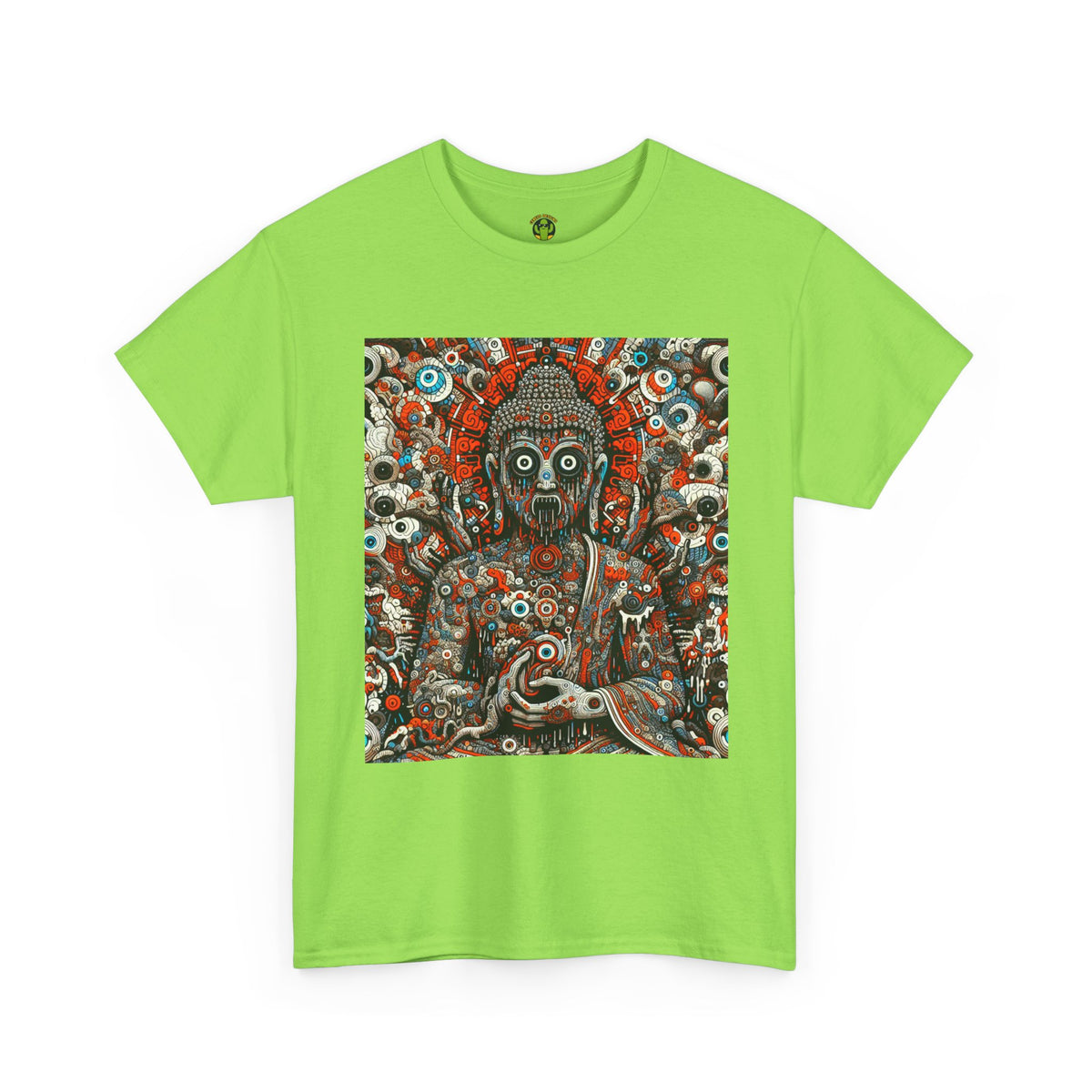 Buddha Art Heavy Cotton Tee - Spiritual, Meditation Shirt, Mindfulness Apparel