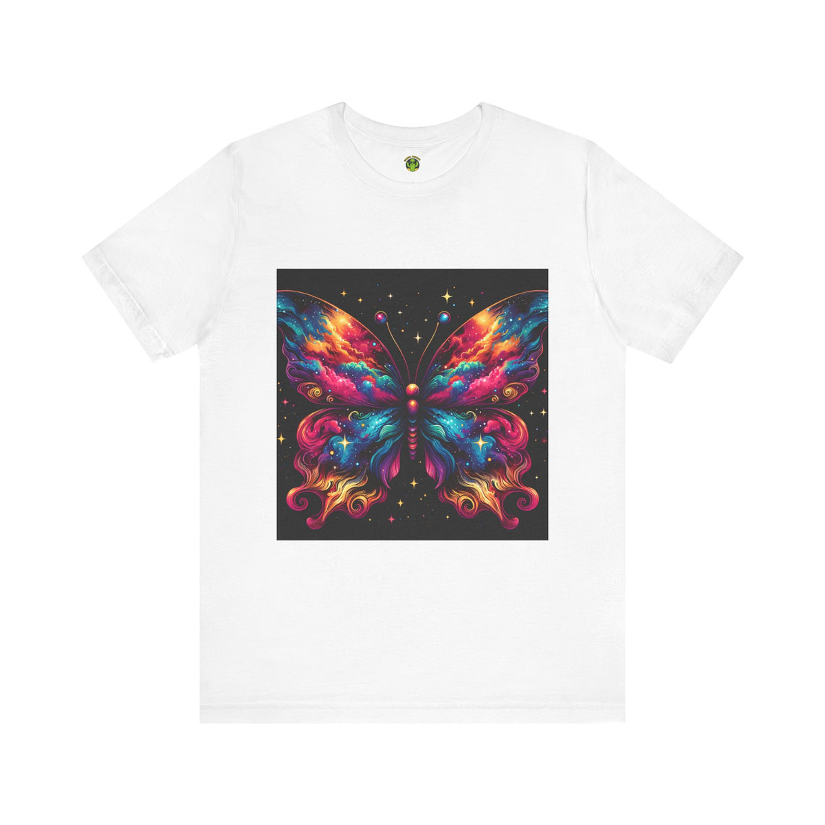 Vibrant Butterfly Art Tee | Colorful Graphic Top, Butterfly Lover