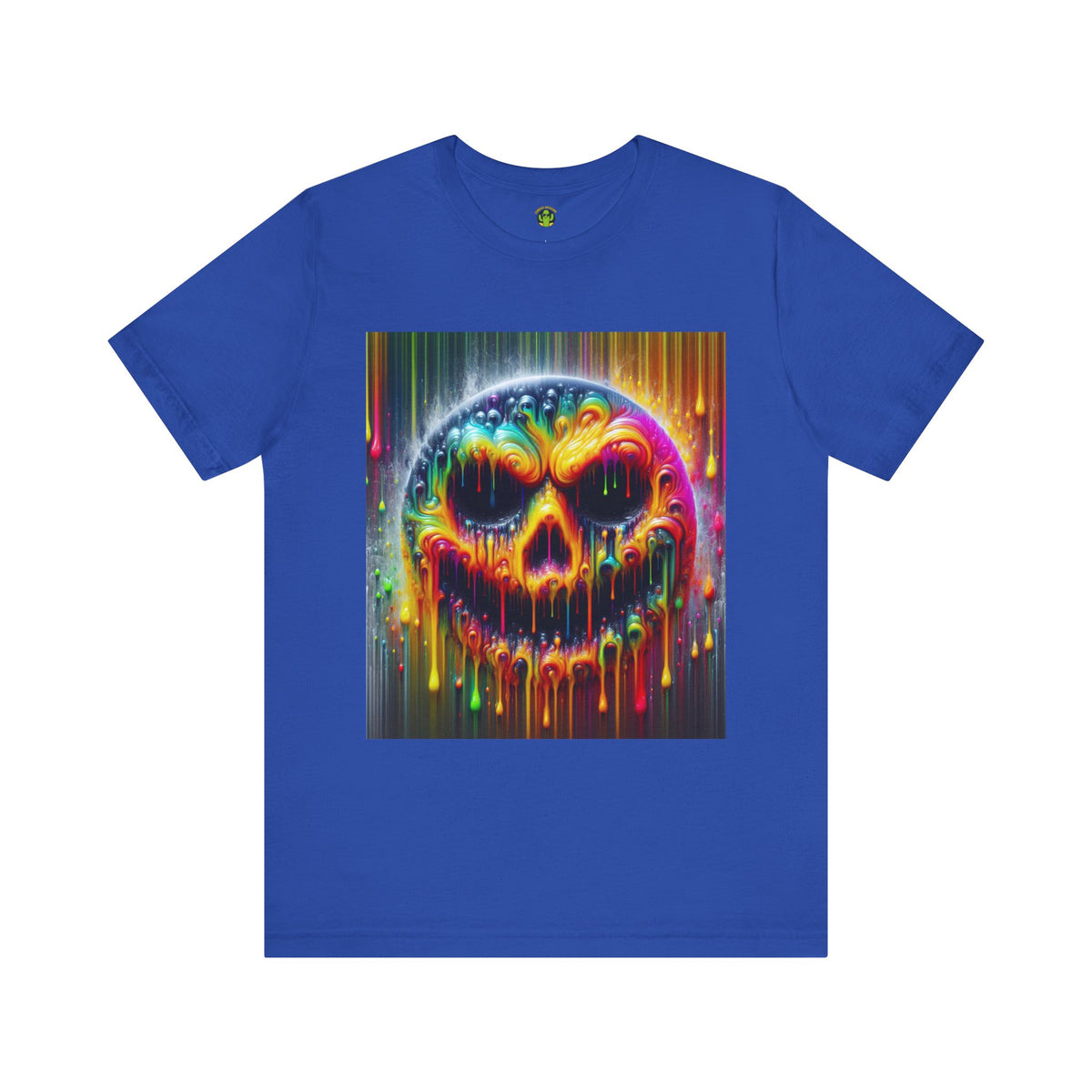 Psychedelic Skull Tee, Edgy Streetwear, Trendy Casual Wear