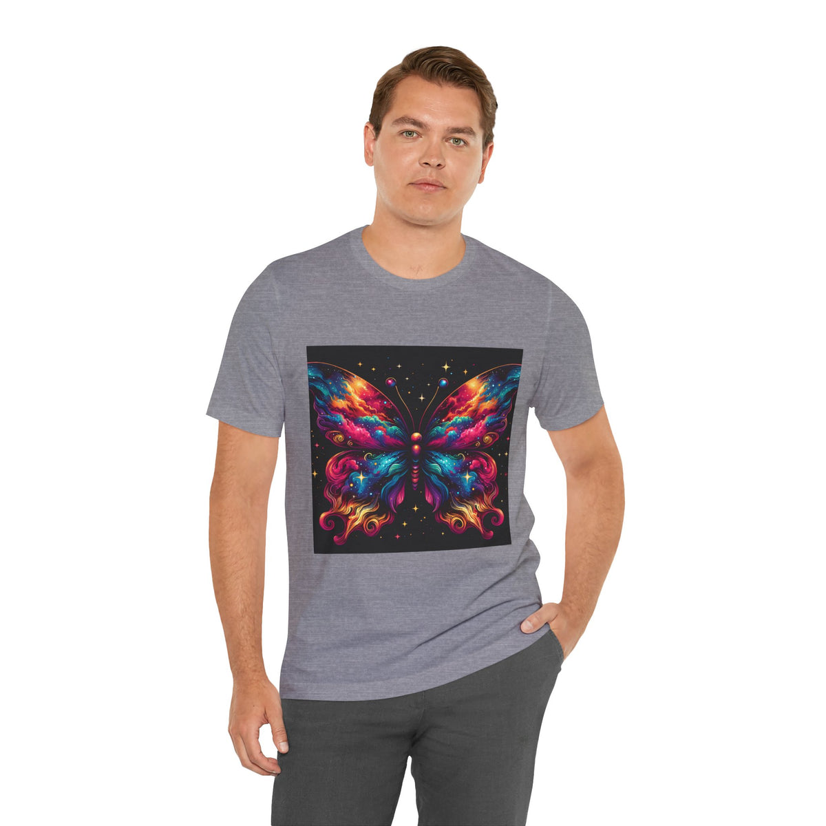 Vibrant Butterfly Art Tee | Colorful Graphic Top, Butterfly Lover