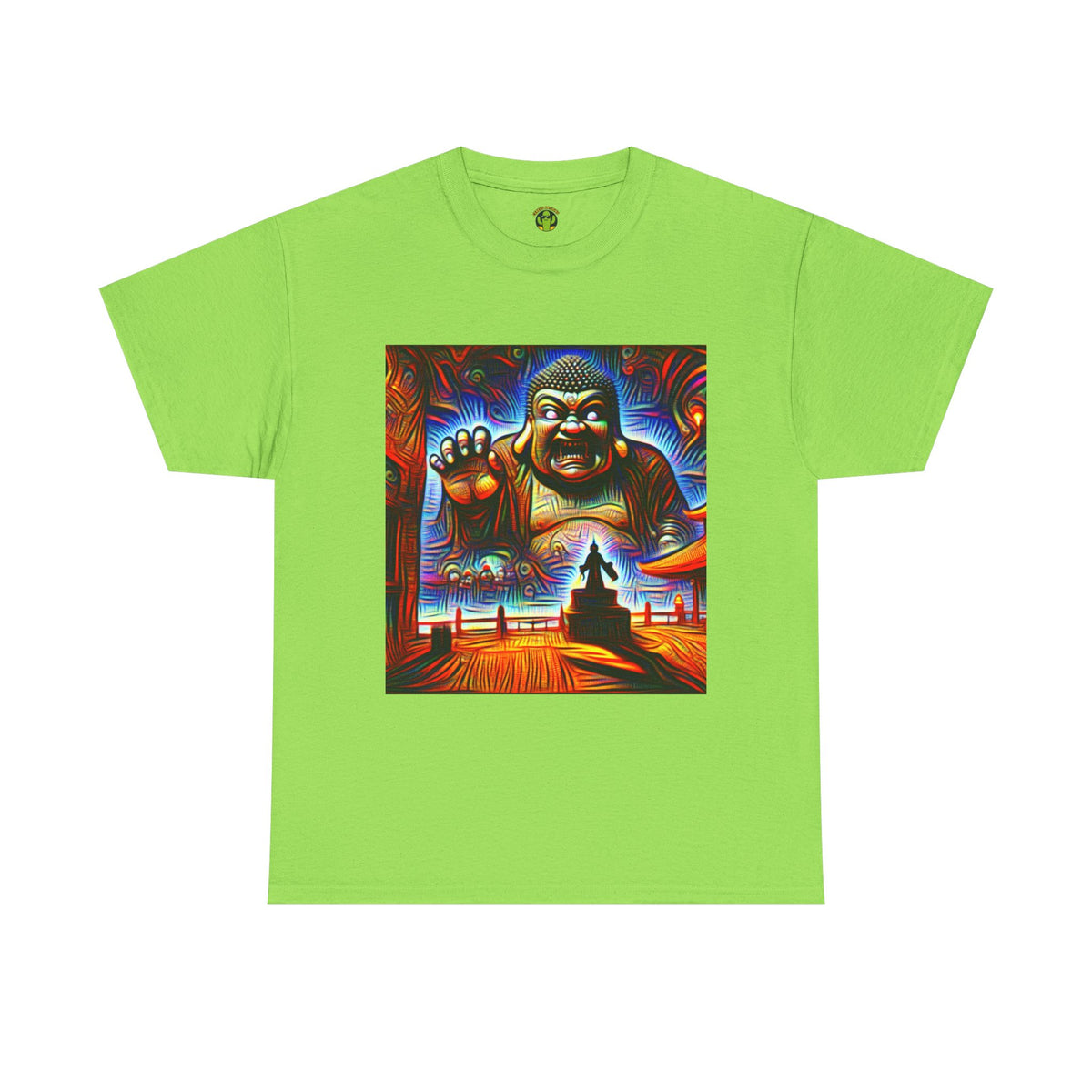 Colorful Buddha Tee, Spiritual T-Shirt, Mindfulness, Graphic Cotton