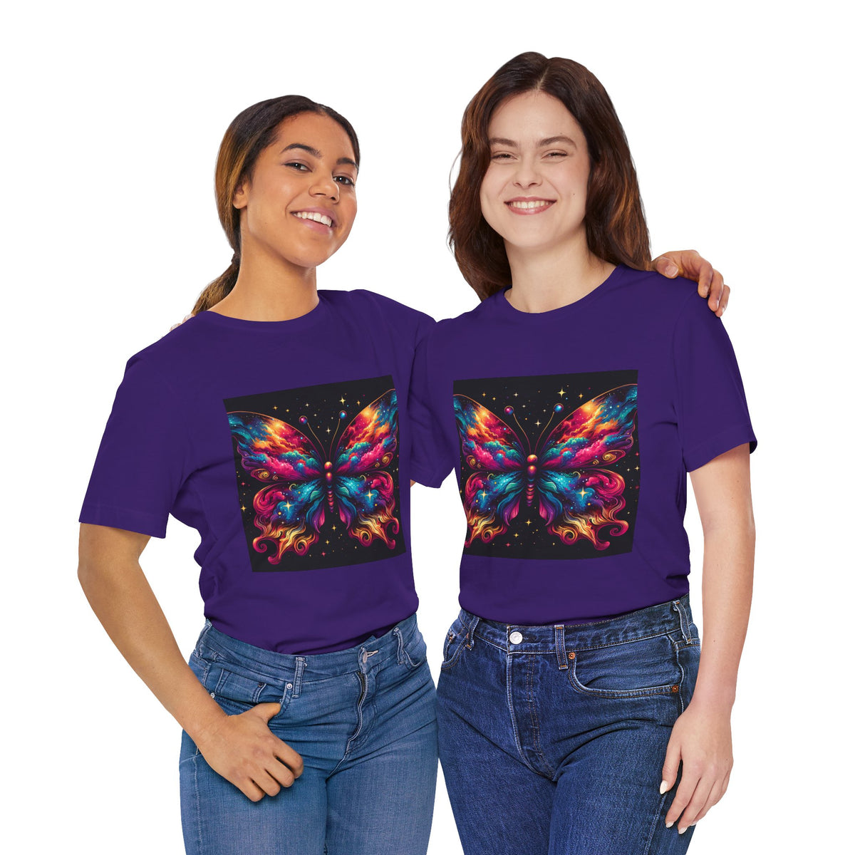 Vibrant Butterfly Art Tee | Colorful Graphic Top, Butterfly Lover