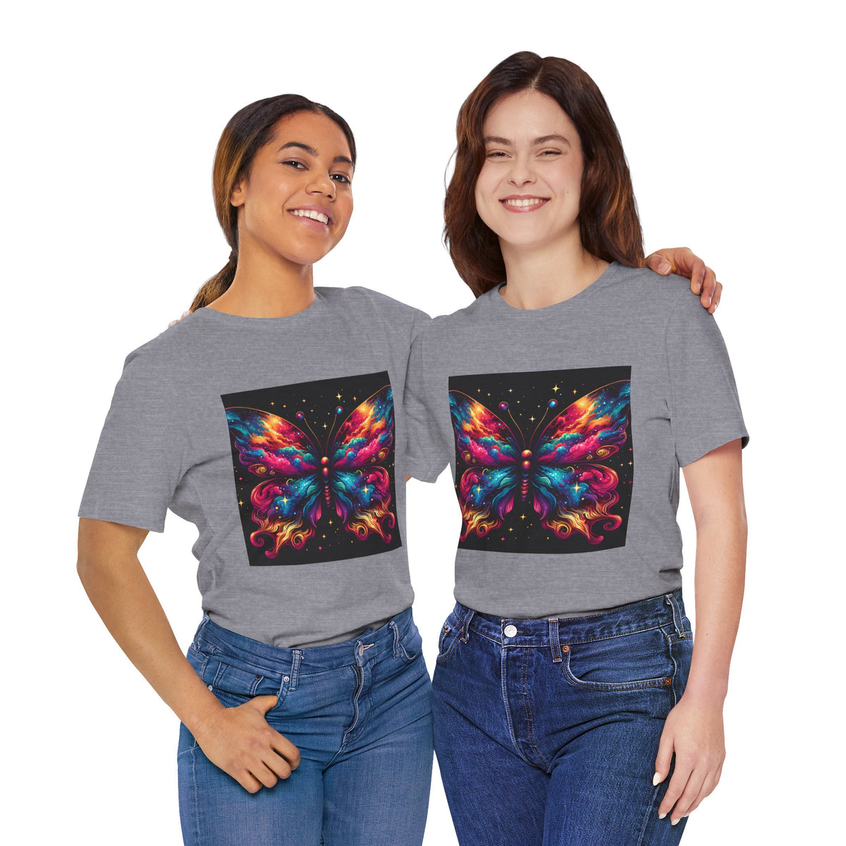 Vibrant Butterfly Art Tee | Colorful Graphic Top, Butterfly Lover