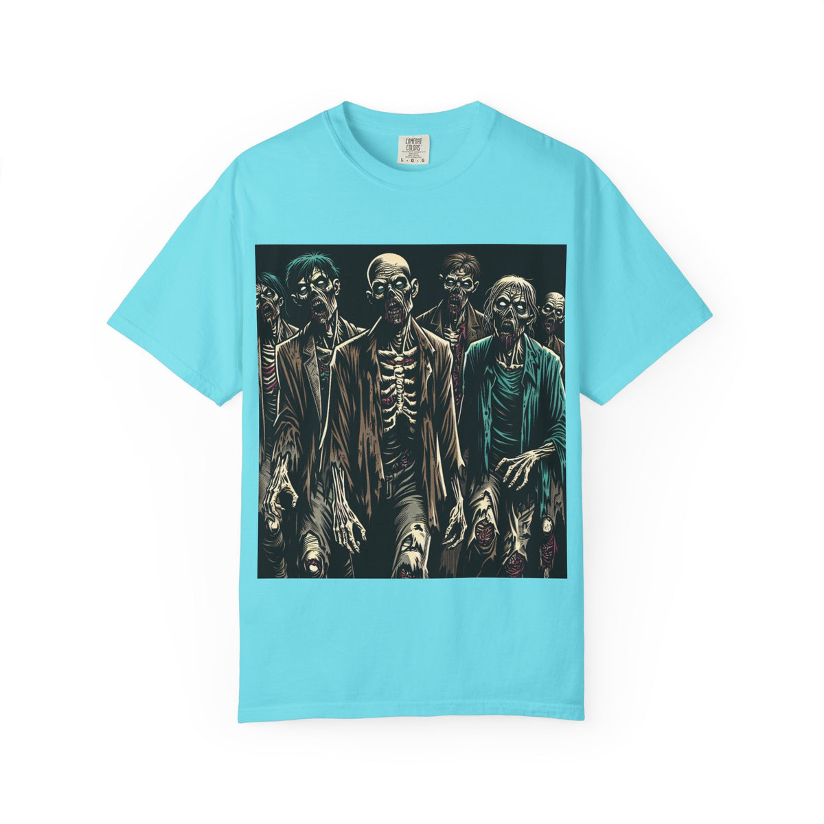 Zombie-Themed Garment-Dyed T-Shirt