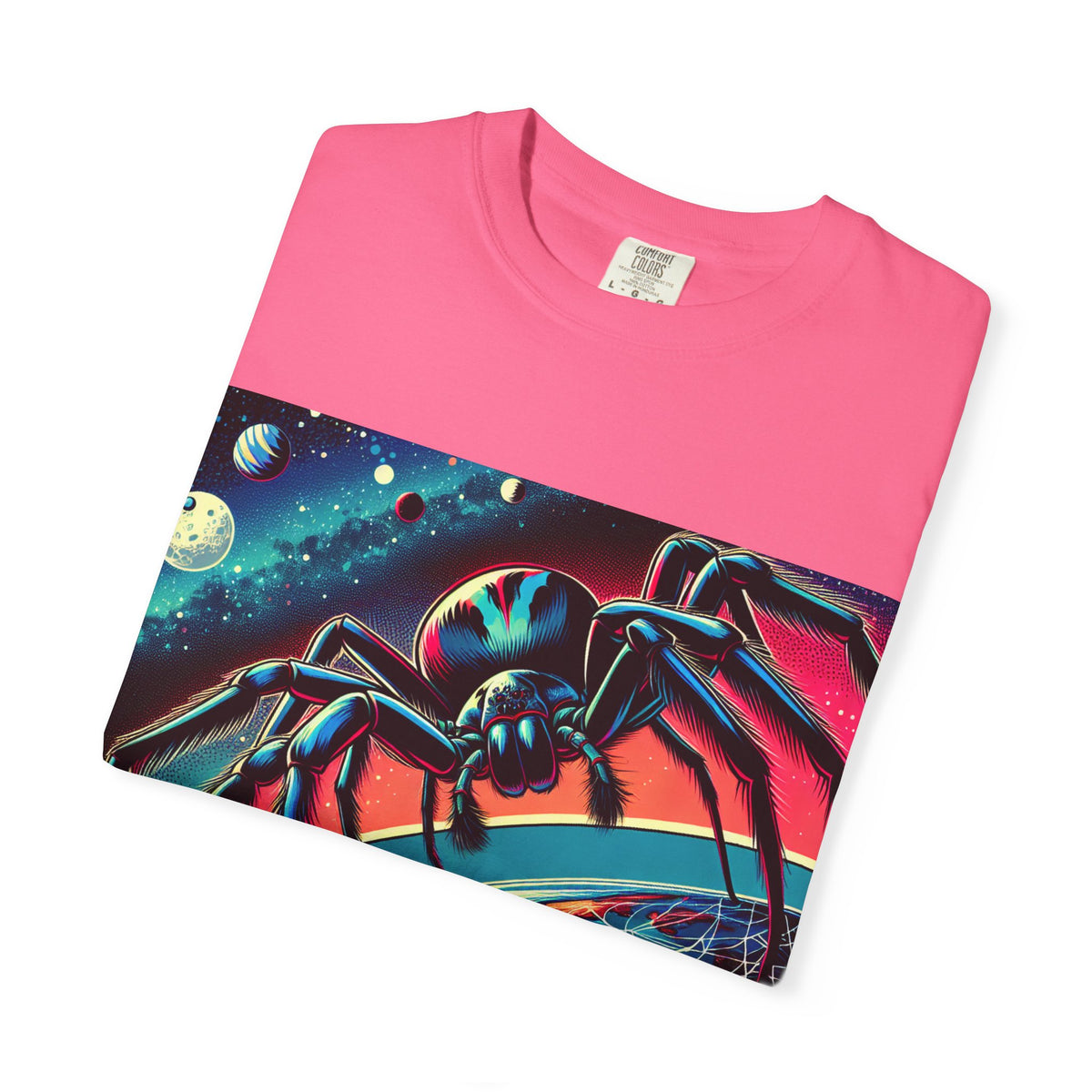 Cosmic Spider Graphic T-Shirt - Unisex Garment-Dyed Tee