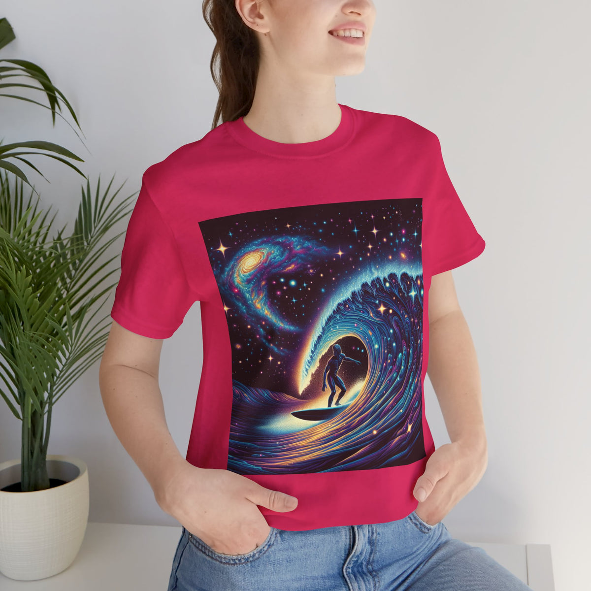 Cosmic Wave Tee Graphic Tee, Galaxy Art T-Shirt