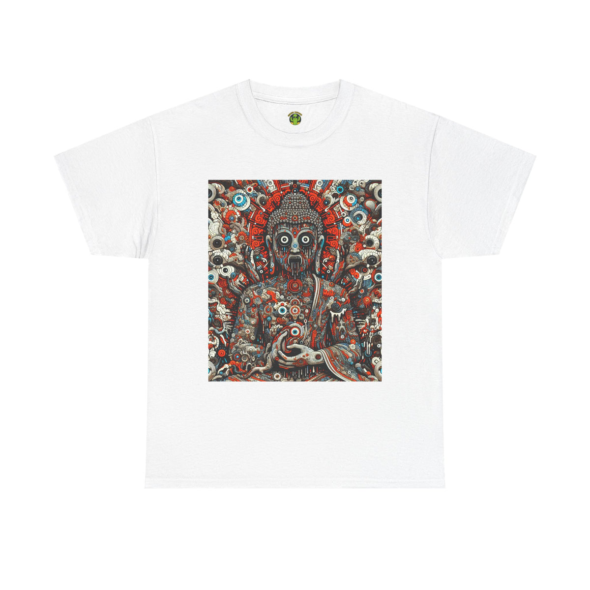 Buddha Art Heavy Cotton Tee - Spiritual, Meditation Shirt, Mindfulness Apparel
