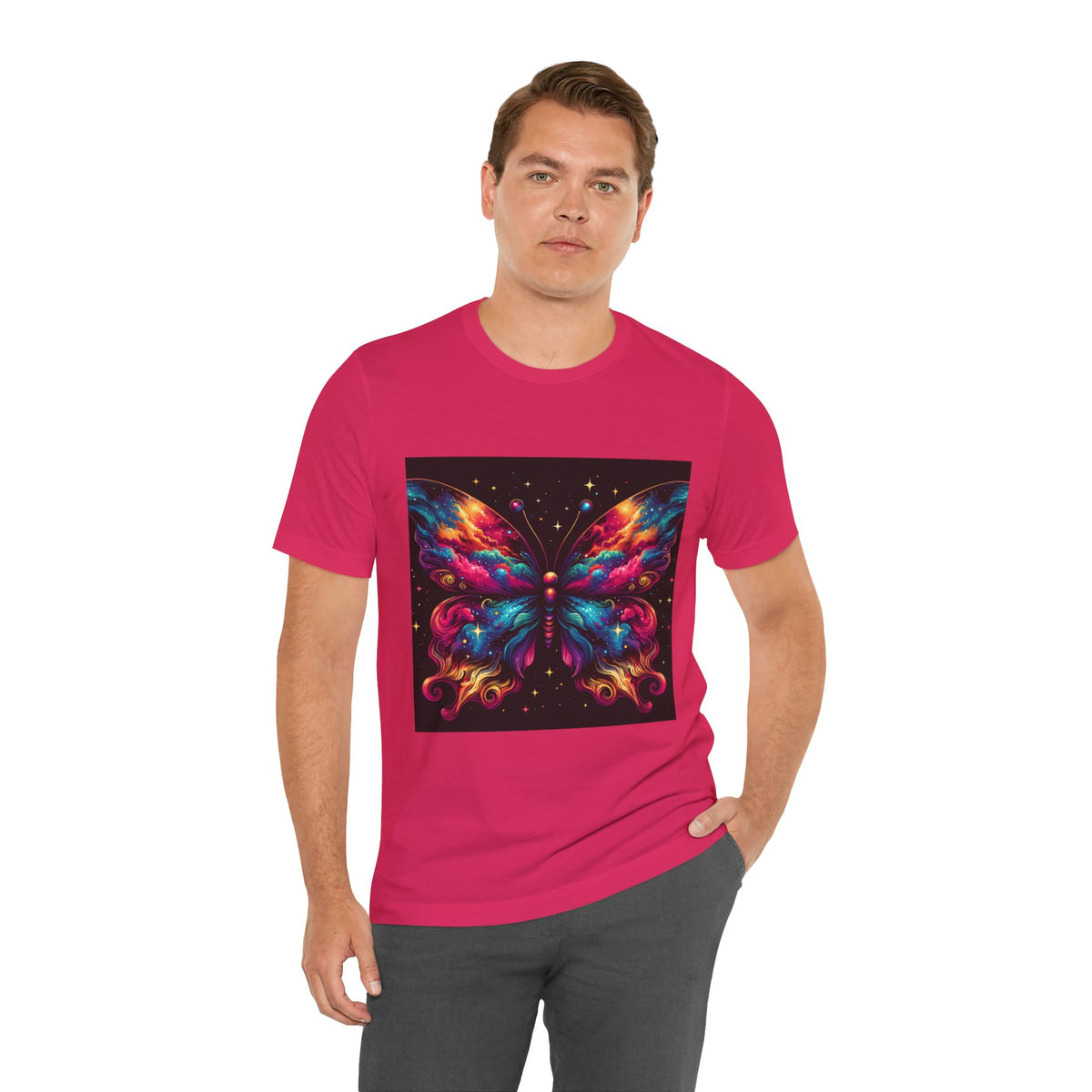 Vibrant Butterfly Art Tee | Colorful Graphic Top, Butterfly Lover