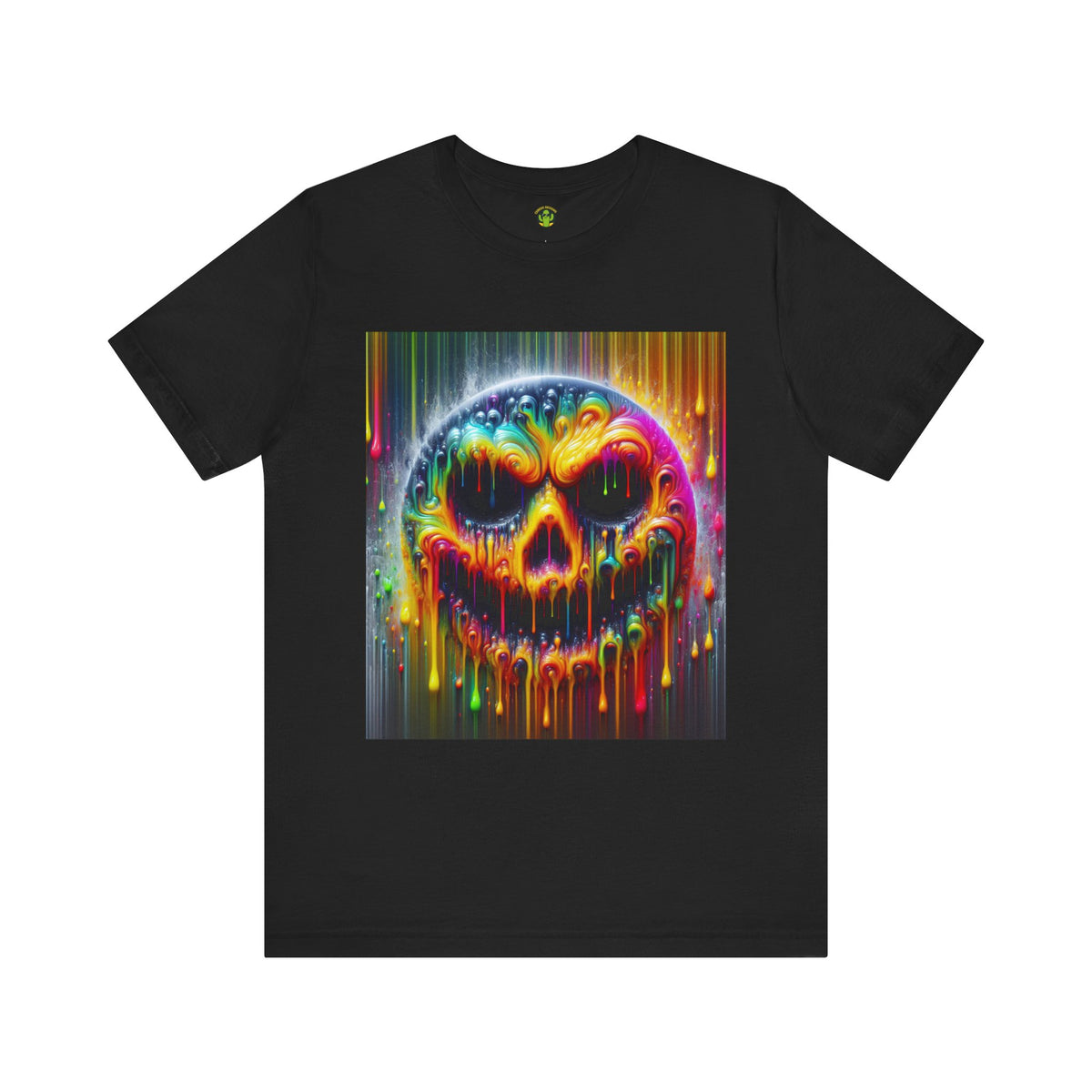 Psychedelic Skull Tee, Edgy Streetwear, Trendy Casual Wear