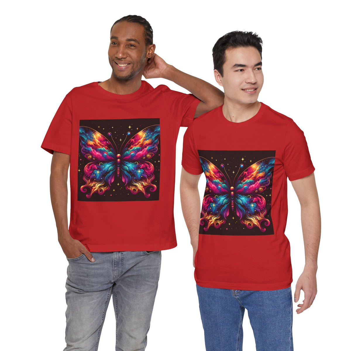 Vibrant Butterfly Art Tee | Colorful Graphic Top, Butterfly Lover