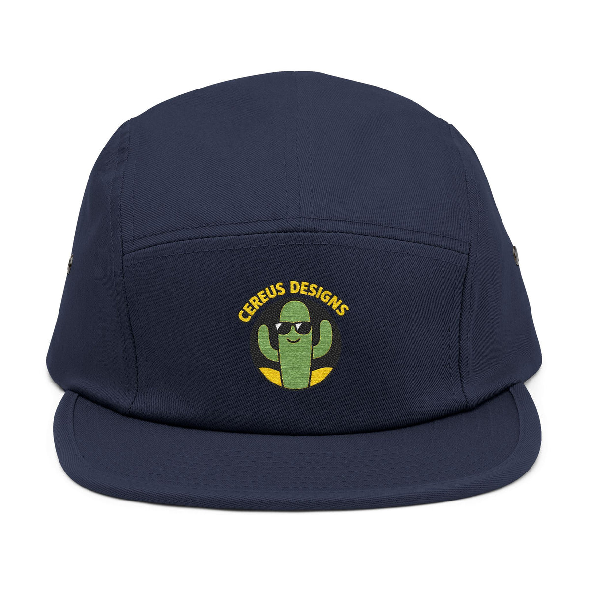 Cereus Designs Stylish Embroidered 5 Panel Cap - Trendy Headwear for Casual Outings, Outdoor Adventures, and Gift Giving