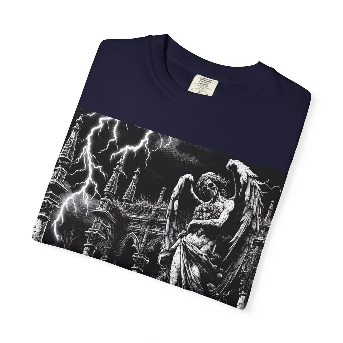 Gothic Angel T-Shirt, Garment-Dyed Tee for Alternative Fashion