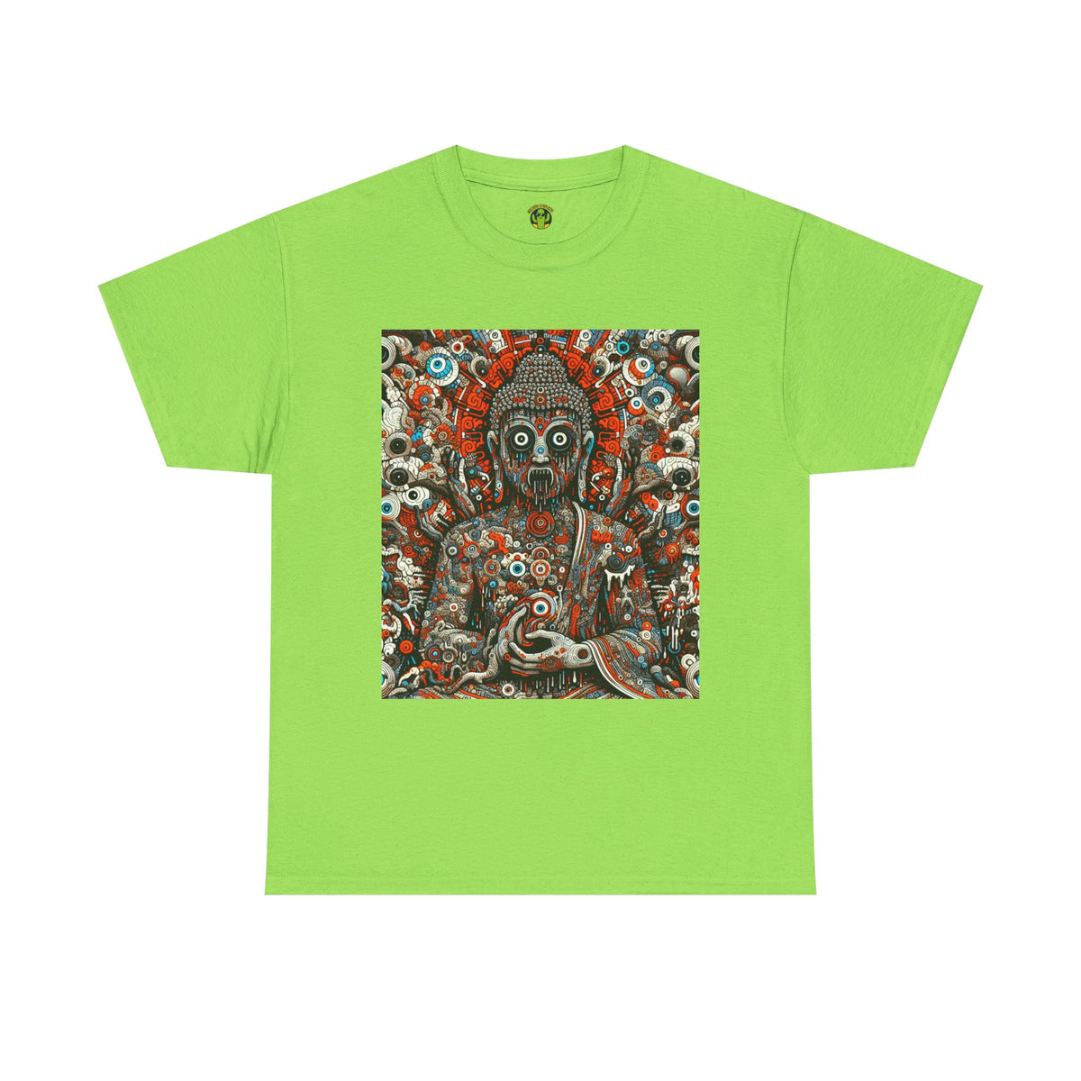 Buddha Art Heavy Cotton Tee - Spiritual, Meditation Shirt, Mindfulness Apparel
