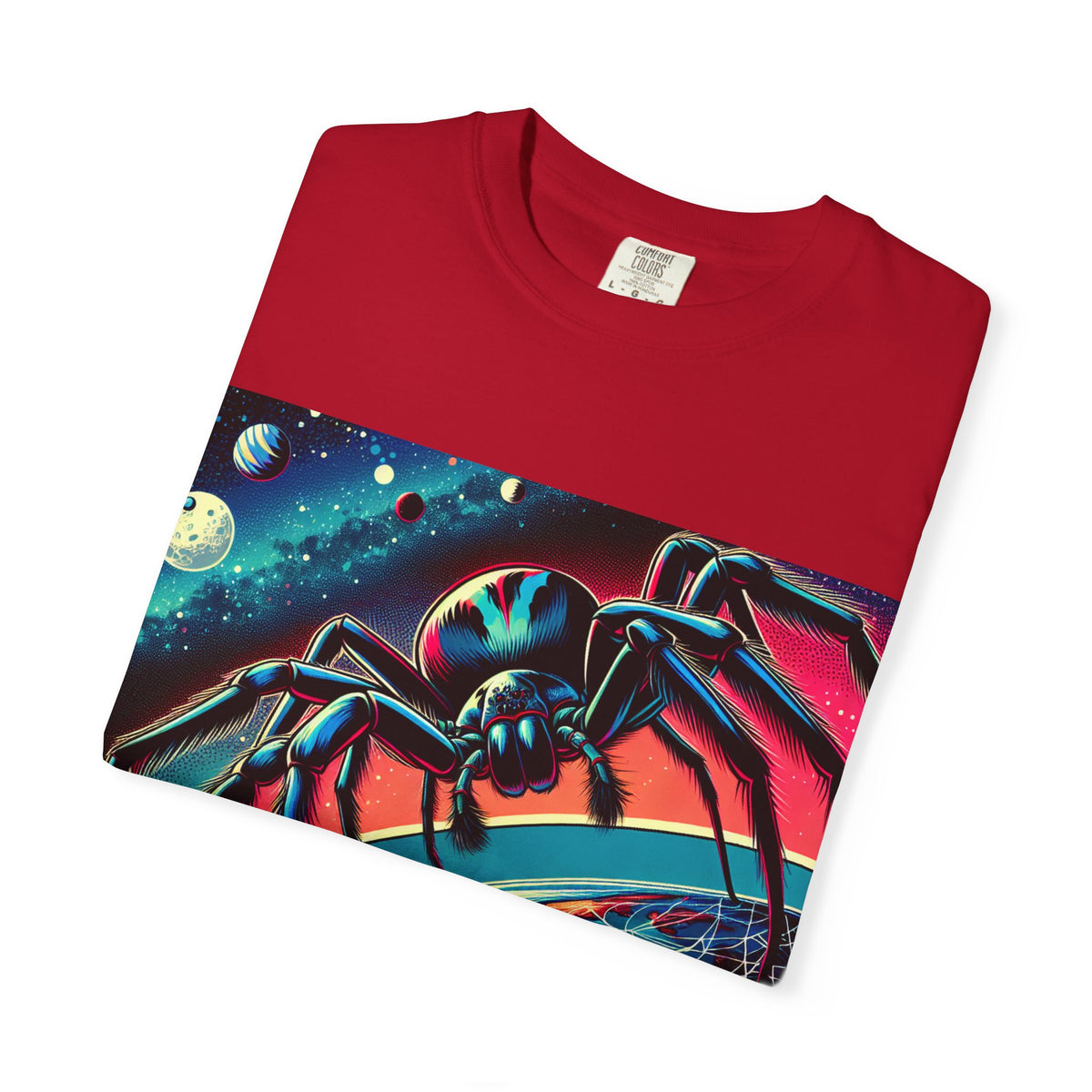 Cosmic Spider Graphic T-Shirt - Unisex Garment-Dyed Tee