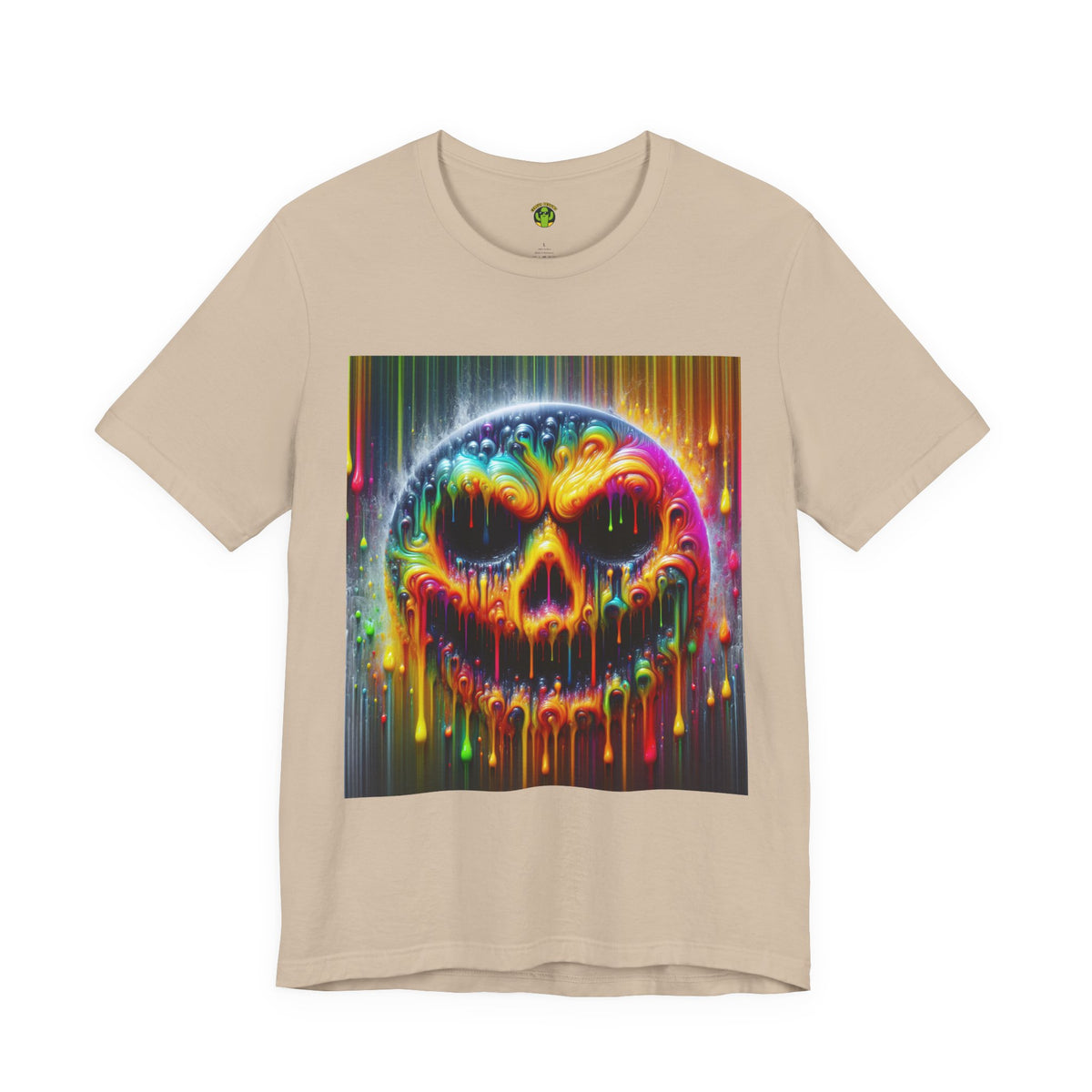 Psychedelic Skull Tee, Edgy Streetwear, Trendy Casual Wear