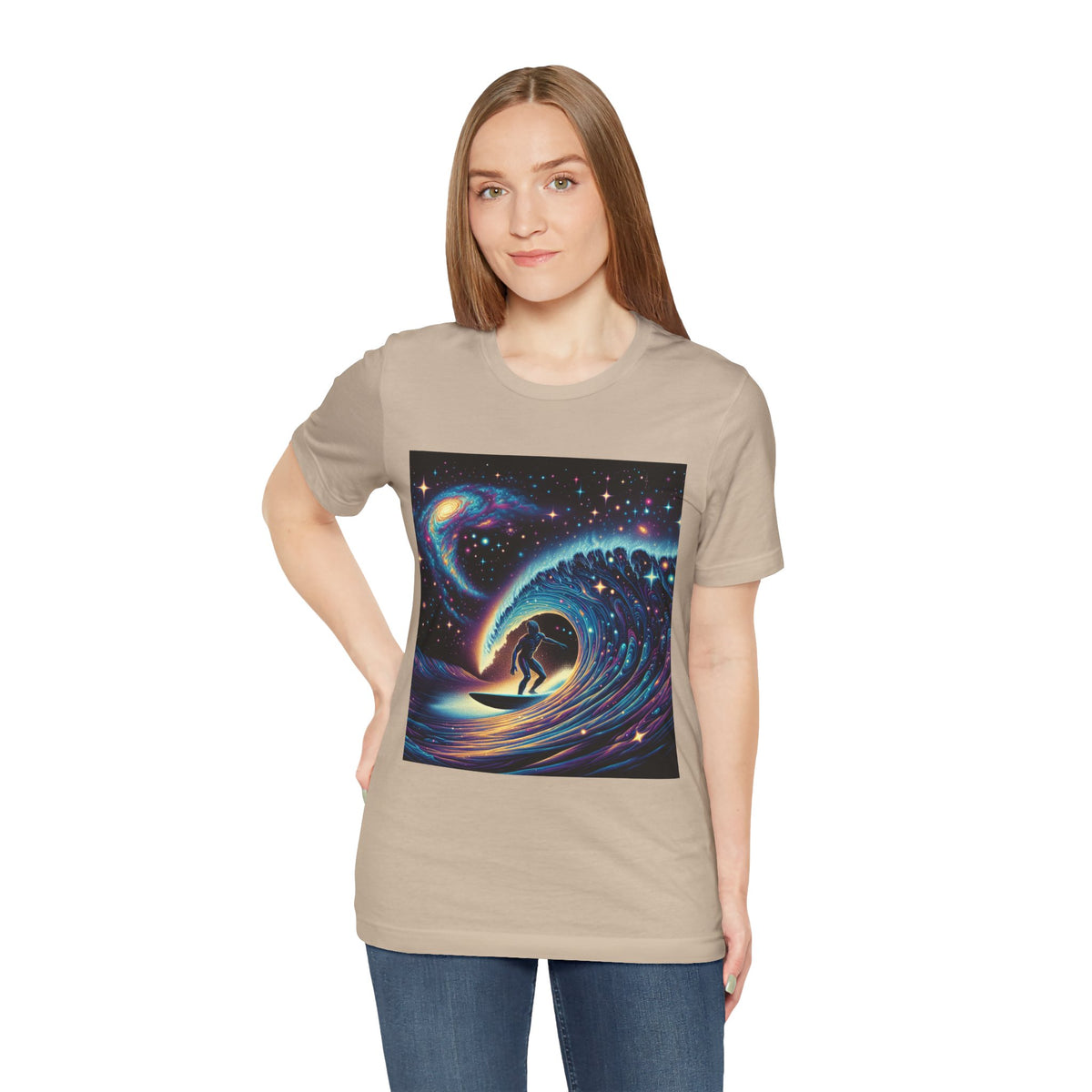 Cosmic Wave Tee Graphic Tee, Galaxy Art T-Shirt