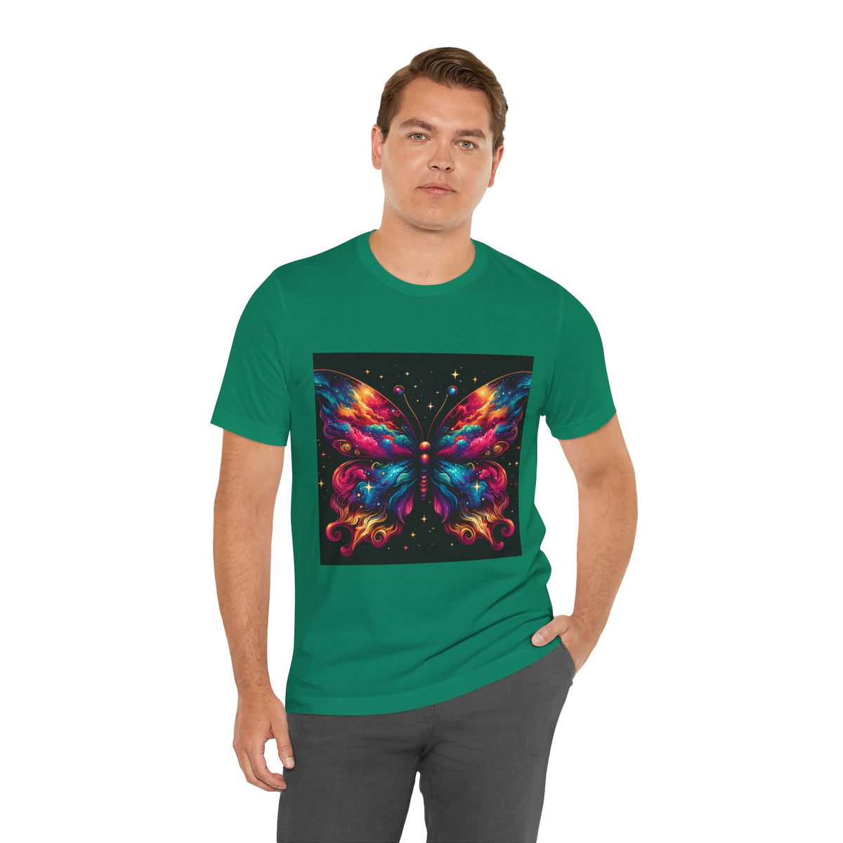 Vibrant Butterfly Art Tee | Colorful Graphic Top, Butterfly Lover