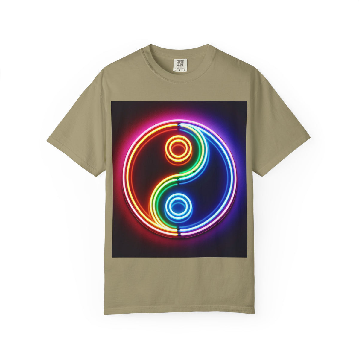Yin Yang Neon T-Shirt - Colorful Garment-Dyed Tee