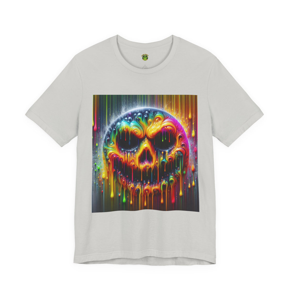 Psychedelic Skull Tee, Edgy Streetwear, Trendy Casual Wear