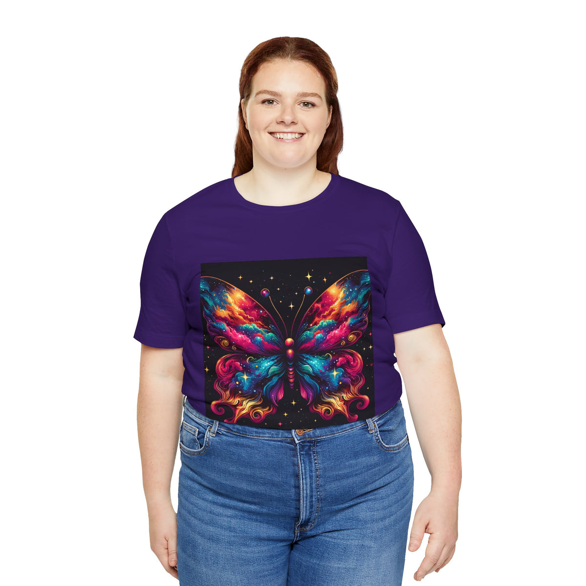 Vibrant Butterfly Art Tee | Colorful Graphic Top, Butterfly Lover