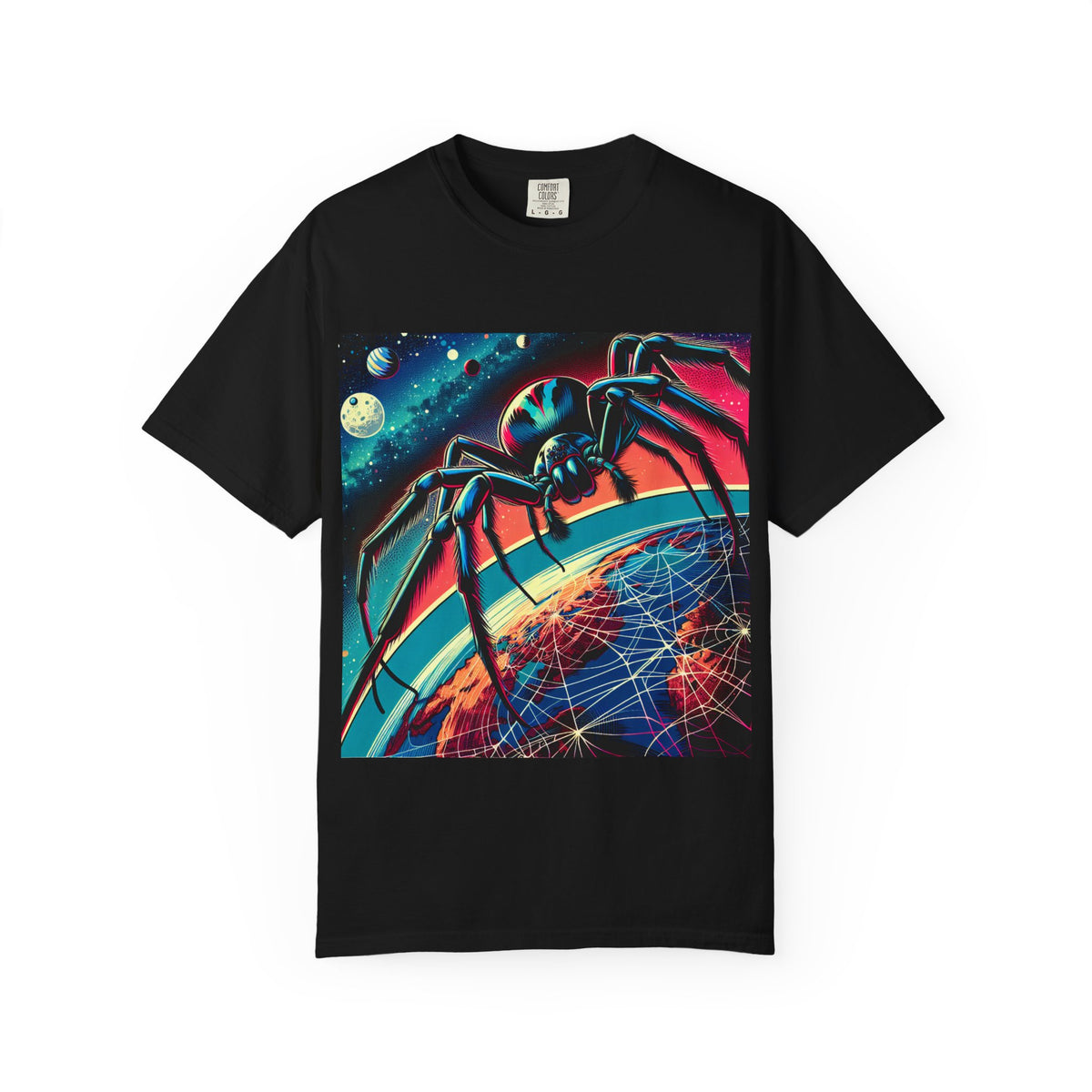 Cosmic Spider Graphic T-Shirt - Unisex Garment-Dyed Tee