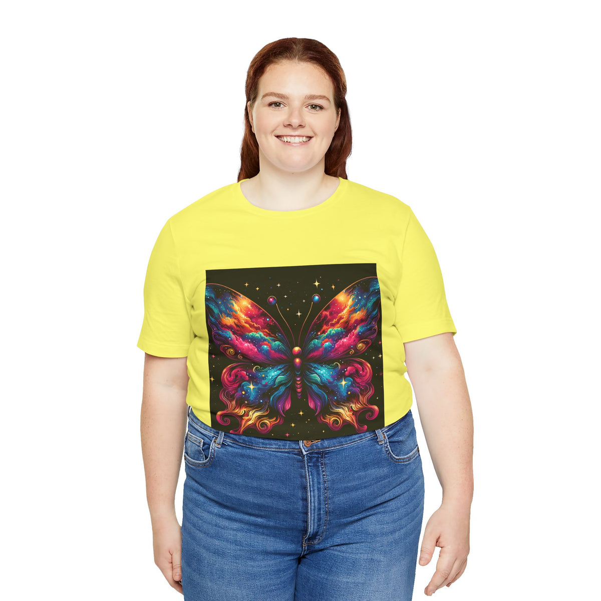 Vibrant Butterfly Art Tee | Colorful Graphic Top, Butterfly Lover