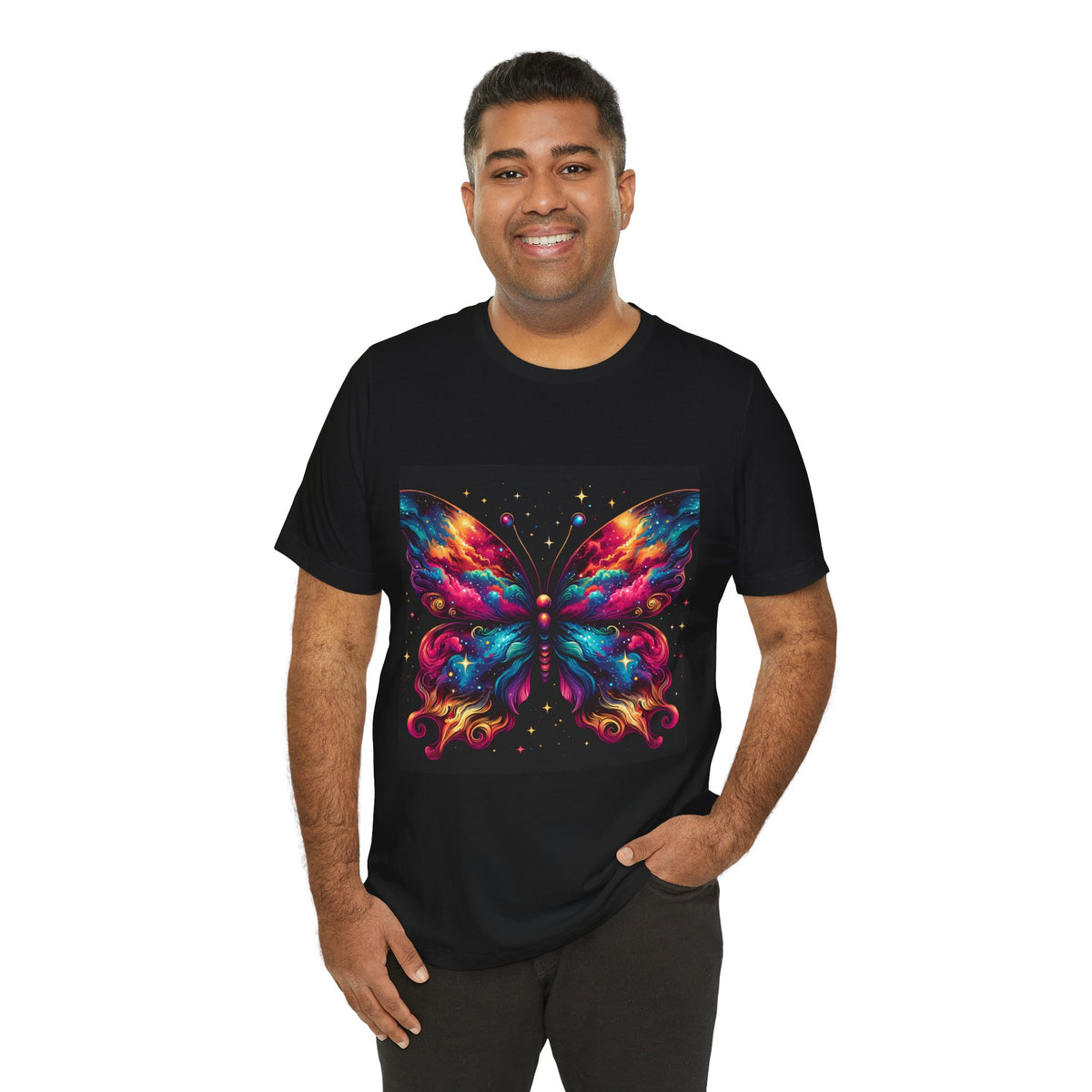 Vibrant Butterfly Art Tee | Colorful Graphic Top, Butterfly Lover