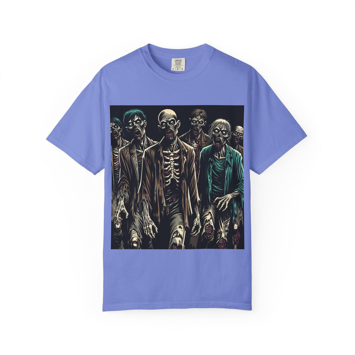 Zombie-Themed Garment-Dyed T-Shirt